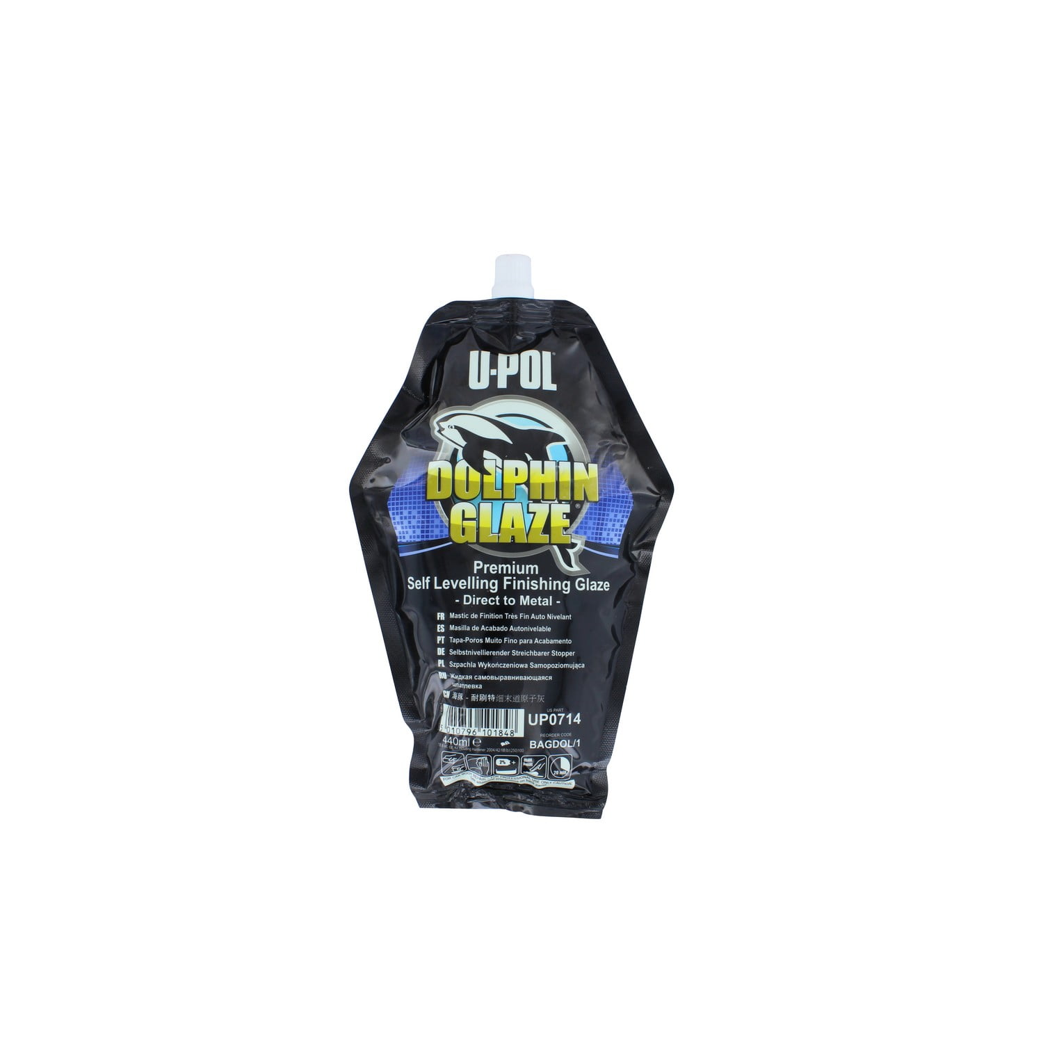 UPOL Dolphin Glaze Brushable Stopper Filler Fine Finishing Putty Hardener 400ml