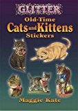 Glitter Old-Time Cats and Kittens Stickers by Maggie Kate (Paperback Book) - Image 4