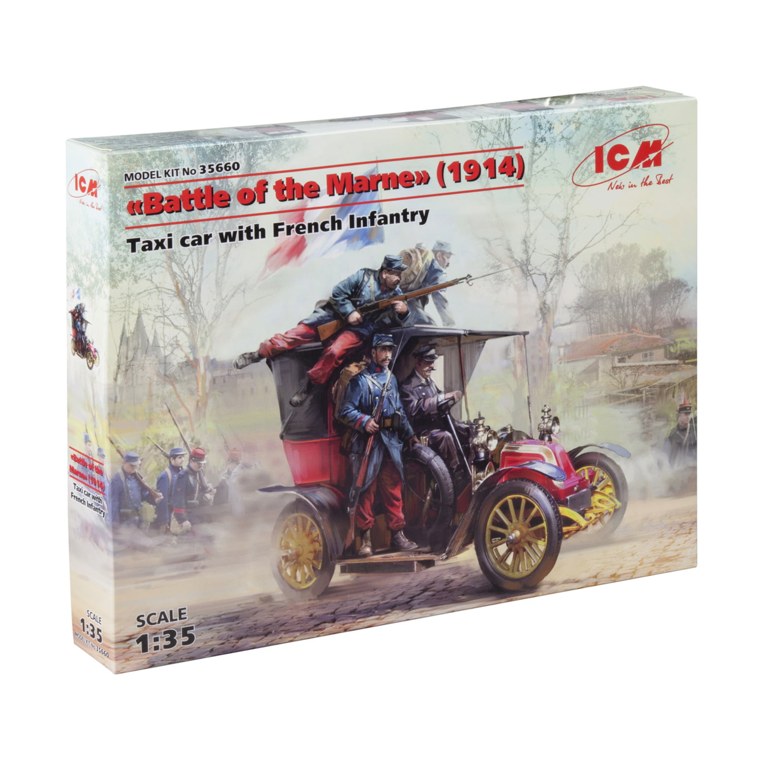 ICM 35660 Battle of the Marne (1914) Taxi car 1:35 Military Vehicle Model Kit