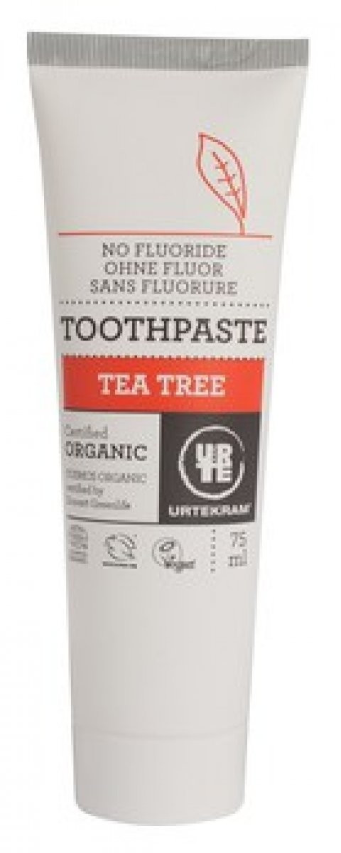 Urtekram Organic Tea Tree Toothpaste 75ml - 4 Pack - Image 2