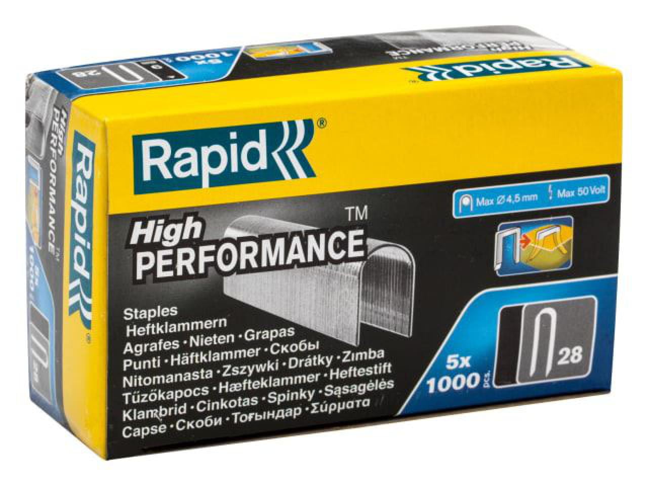 Rapid White 11893510 28/10 10Mm Dp X 5M Galvanised Staples (Box 1000 X 5) - Image 4