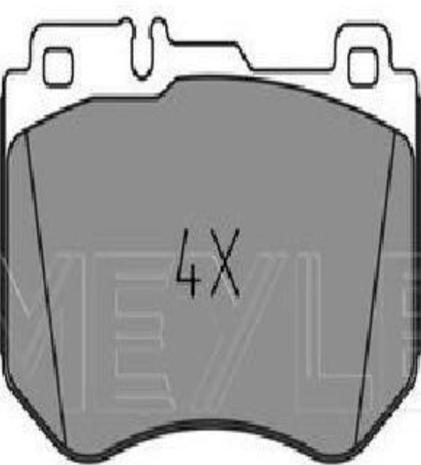 Front MEYLE GERMANY 025 259 9719 Brake Pad Set, disc brake for MERCEDES-BENZ