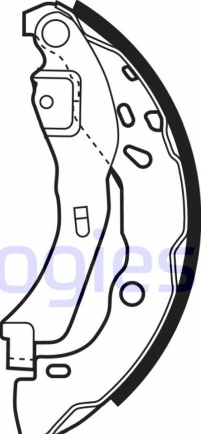 LS1929 DELPHI Brake Shoe Set, parking brake for CITROËN,DACIA,NISSAN,RENAULT