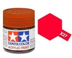 TAMIYA Acrylic Paint 10ml - X-27 Clear Red - Model Kit Paint Humbrol