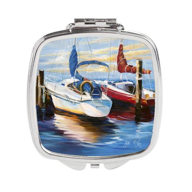Awesome Apparel Symmetry Sailboats Compact Mirror