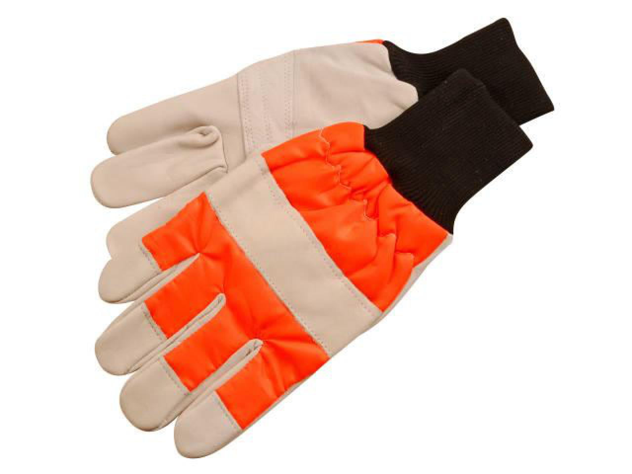 ALM CH015 Chainsaw Garden Safety Gear Gloves - High Quality Leather