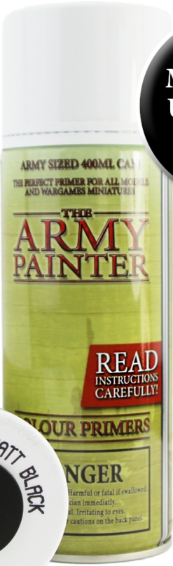 Black Colour Primer Spray Army Painter Aerosol Brand New in Box AP-CP3001