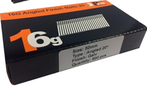 MIXED 45mm, 50mm 16g ANGLED 20° Nails 1k nail pack & 1 Fuel Cell - Paslode IM65A