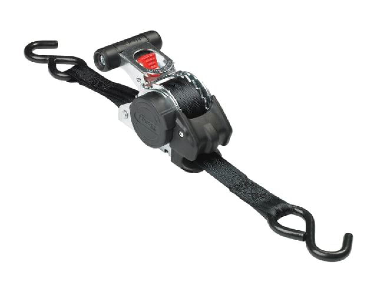 Automatic Retractable Ratchet Strap Heavy Duty Car Trailer Tie Down Strap Black