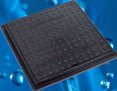 CLARK DRAIN  CD300 SOLID TOP SQUARE MANHOLE COVER & FRAME FOR 320MM RISER