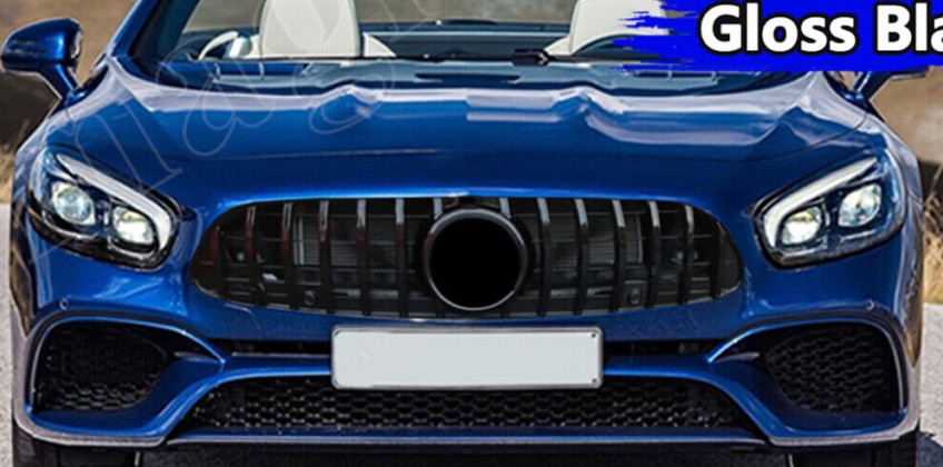 Gloss Black Front Upper Grille For Mercedes Benz SL Class R231 SL400 SL500 17-22