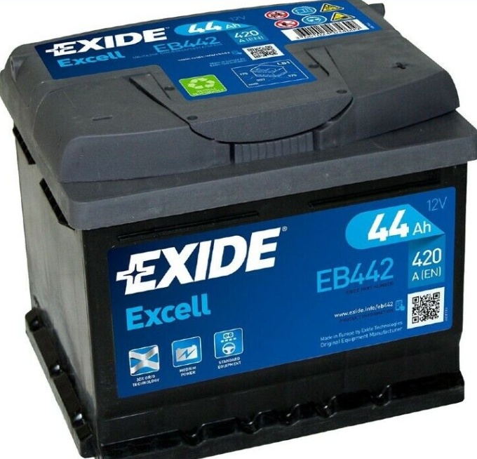 Car Battery EB442 Exide 063 420A 44Ah 4Yr Warranty 207x175x175 Excell