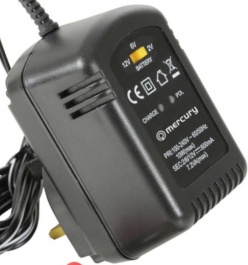 Mercury Mains 600mA Lead Acid Battery Charger 2V 6V 12V