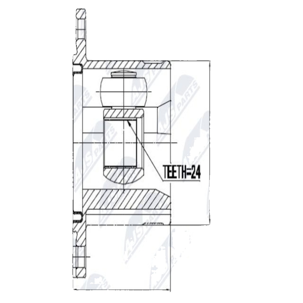 Driveshaft CV joint transmission sided NPW-SU-002 NTY for SUZUKI GRAND VITARA II