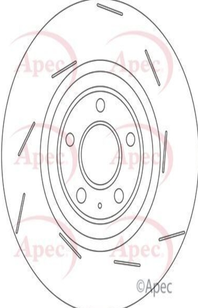 Braking Brake Disc APEC DSK3302 Front Left Fits Porsche Macan Outer Ø 350mm