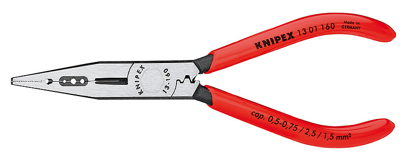 KNIPEX 160mm ELECTRICIANS PLIERS FOR CUTTING, STRIPPING, & CRIMPING - 13 01 160