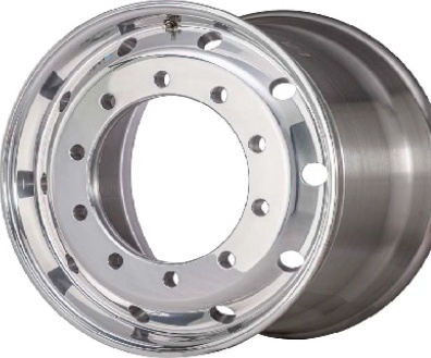 Polished Alloy Wheel Rims x2 DAF MAN Mercedes Scania Volvo 8.25 x 22.5""