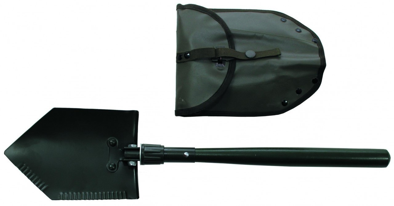 Military Folding Shovel with Cover, Olive Drab