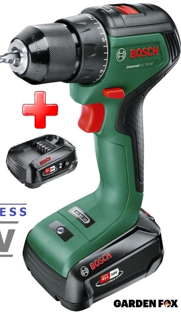 new BOSCH UniversalDRILL 18V-60 Cordless Drill - 06039D7071 4053423230833