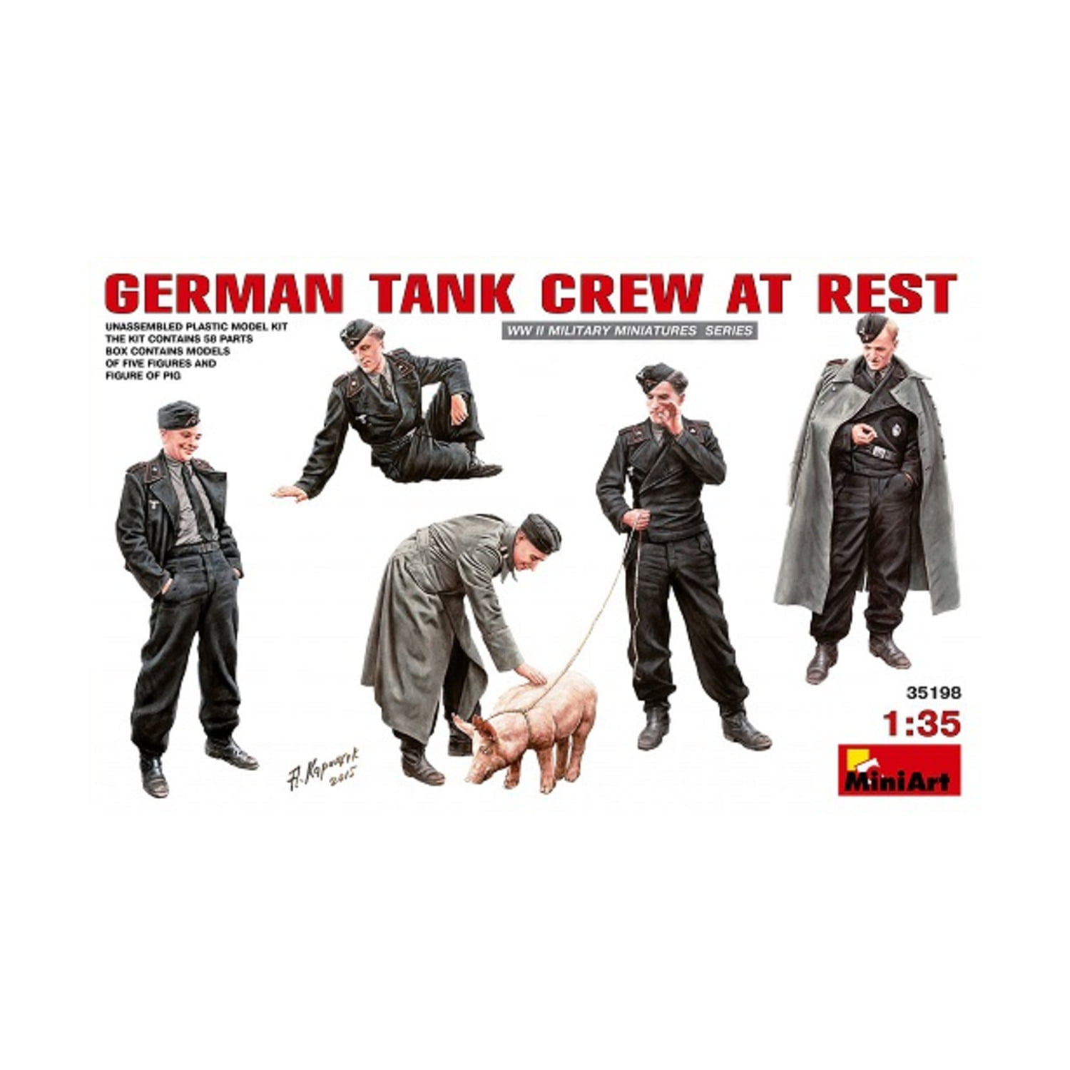 Miniart 35198 - 1/35 WWII German Tank Crew at Rest - New