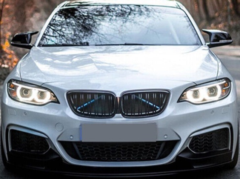 GLOSS BLACK FOR BMW 2SERIES F22 F23 M SPORT BODYKIT FRONT SPLITTER REAR DIFFUSER