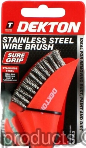 1 x Dekton Soft Grip Stainless Steel Metal Wire Brush Ideal for Rust Removal