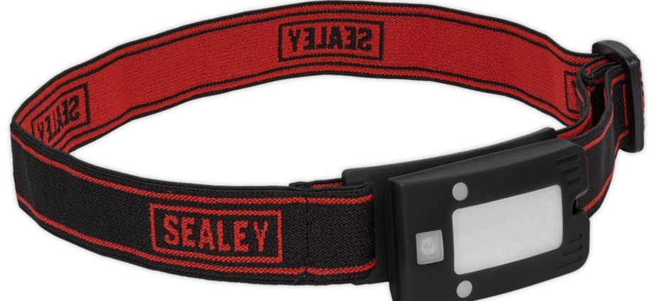 Sealey LED360HT Rechargeable Head Torch with Auto-Sensor 2W COB LED - Black