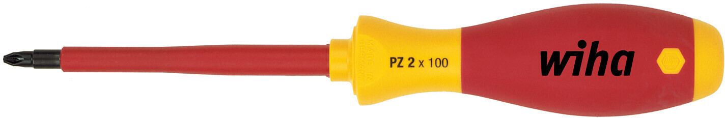 Wiha 00878 Pozidrive Screwdriver PZ1 80mm 1000v VDE Electrician SoftFinish Grip
