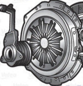 VALEO Clutch Kit With Central Slave Cylinder Transmission Fits Nissan Micra