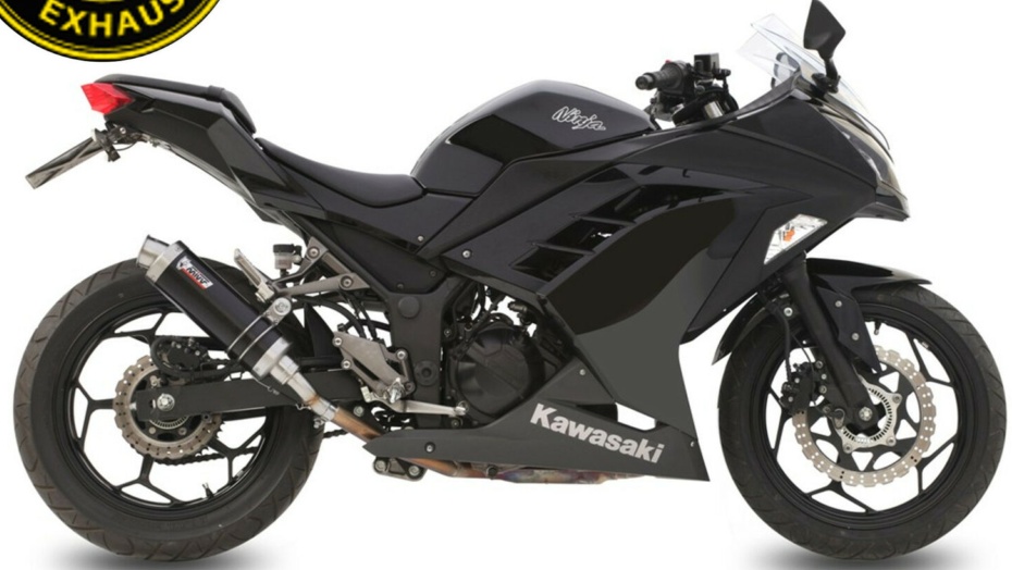 Mivv Exhaust Muffler GP Black Inox black kat for KAWASAKI Z 300 2015 > 2016