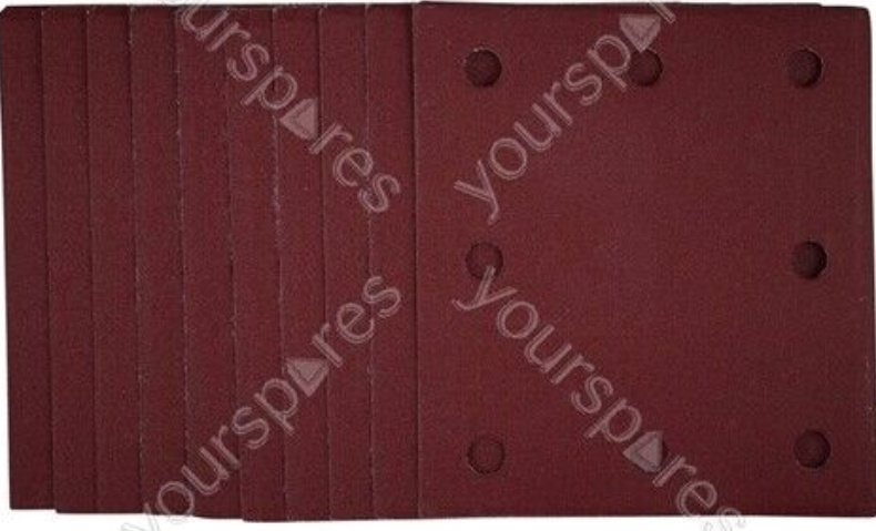 Draper 53118 1/4 Sanding Sheets with Hook and Loop 115 x 105mm 240 Grit (Pack of