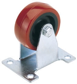 Draper 65517 Fixed Plate Fixing Polyurethane Wheel 75mm Diameter SWL 100kg