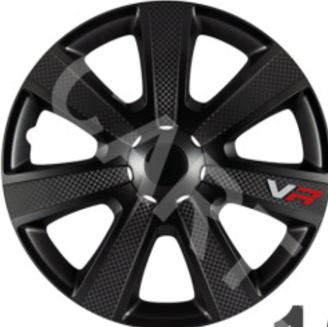 Simply-14 Inch Chromia Black Carbon Wheel Trim Set |Reassuringly Secure |Premium
