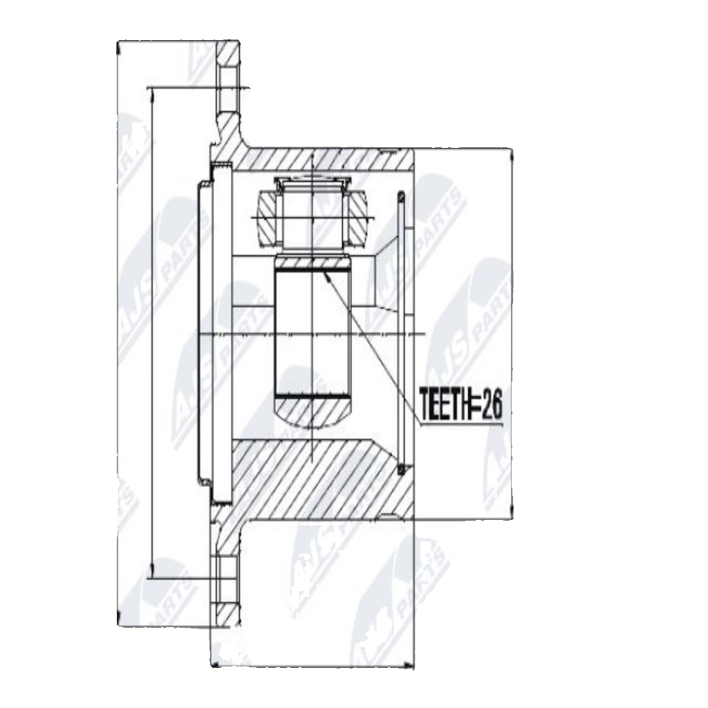 Driveshaft CV joint transmission sided NPW-MS-024 NTY for MITSUBISHI L400 Bus