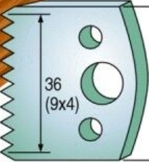 CMT SPINDLE MOULDER CUTTERS - Knives 40mm - profile 117 Knives Only (690.117)