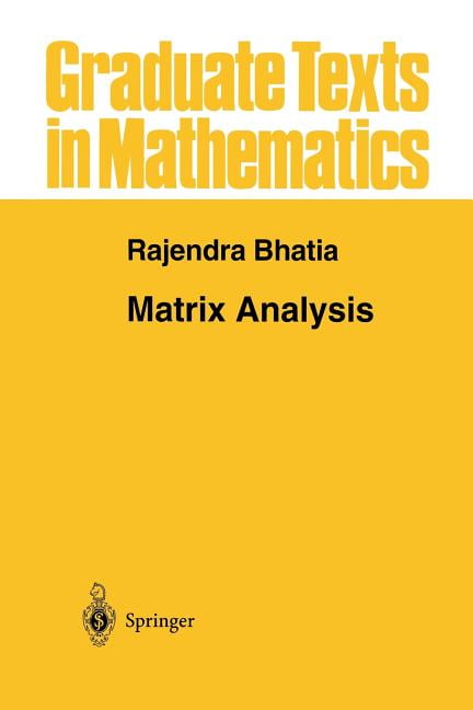 Matrix Analysis - 9781461268574