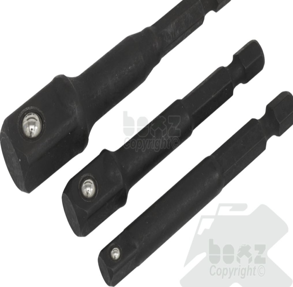 Sealey AK5521 3 Piece Impact Driver Socket Adaptor Set 1/4"" 3/8"" 1/2"" Drive - Image 5