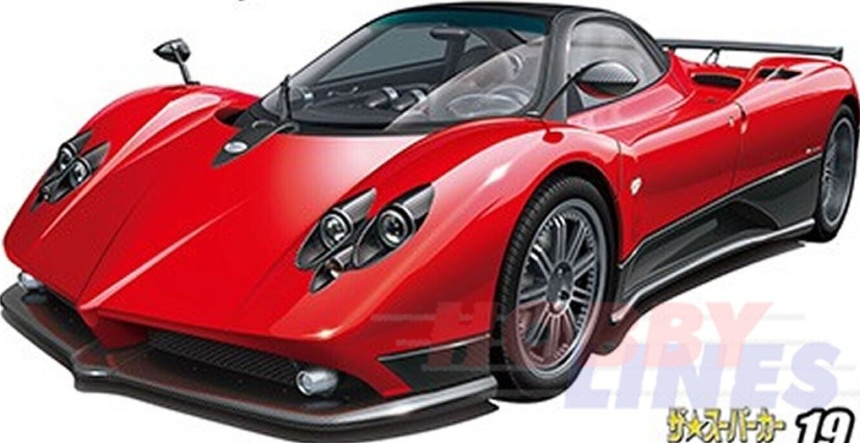PAGANI Zonda F 2006 Super Car Detail up parts inc 1:24 model kit Aoshima 05603