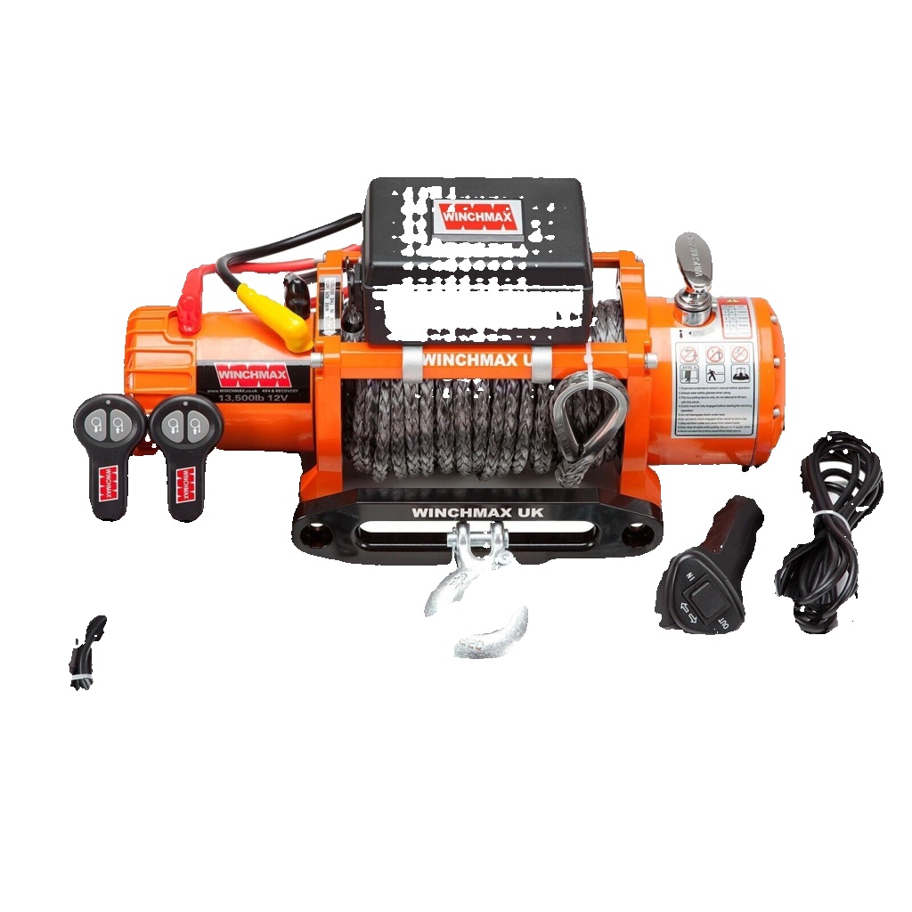 ELECTRIC WINCH 13500lb 12V SYNTHETIC ROPE WINCHMAX 4x4/RECOVERY WIRELESS DYNEEMA