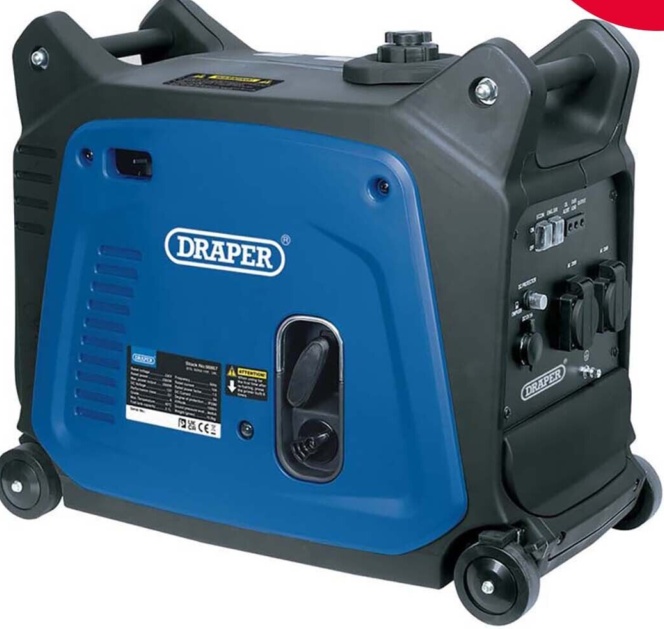 Draper Petrol Inverter Generator, 2300W - Image 4