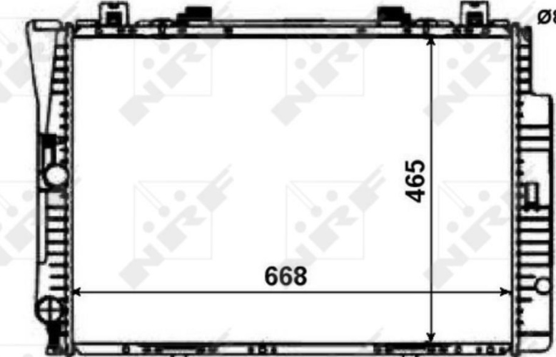 NRF 56142 Radiator, engine cooling for MERCEDES-BENZ
