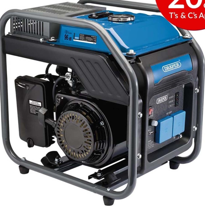 Draper 95204 Petrol Open Frame Inverter Generator 2800W