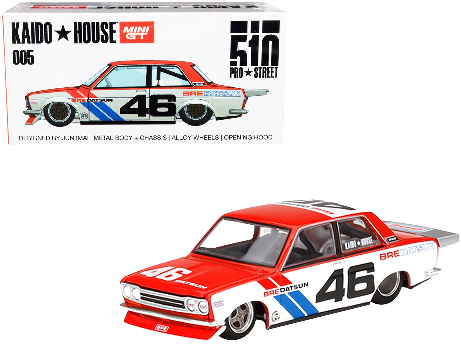 1:64 Mini GT TSM Model Datsun 510 BRE Pro Street Car, Kaido House Model 005