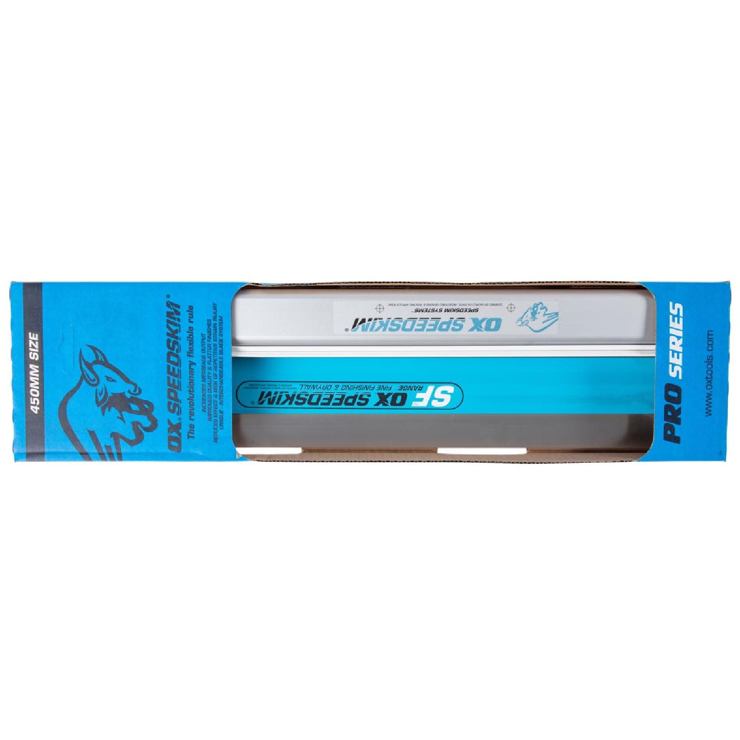 OX Speedskim SF 450mm Stainless Plastering Rule Fine Finishing Spatula P531045 - Image 2