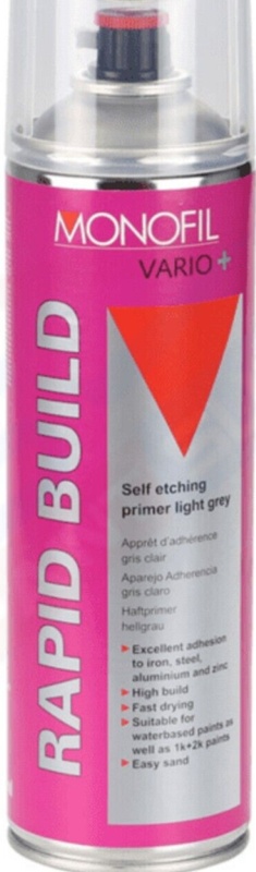 MONOFIL VARIO+ RAPID BUILD SELF ETCHING PRIMER LIGHT GREY Aerosol 500ml