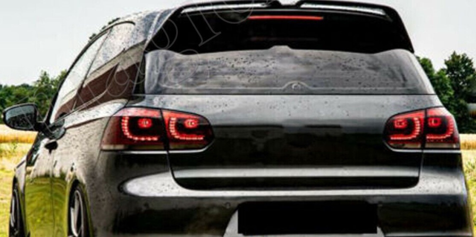 For VW Golf MK6 TSI TDI OTG Style Gloss Black Rear Roof Spoiler Boot Wing 08-13