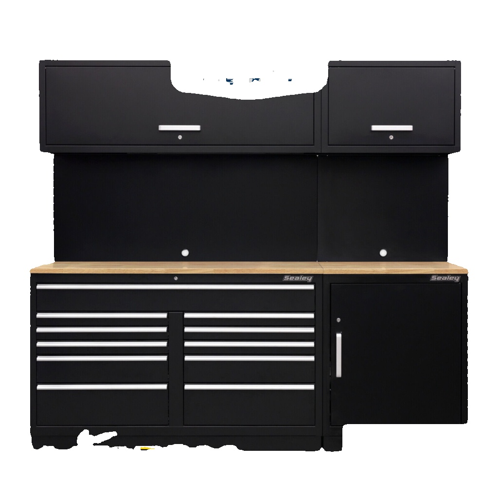 Sealey APMSCOMBO4W Premier™ Storage System with Oak Worktop 2.3m
