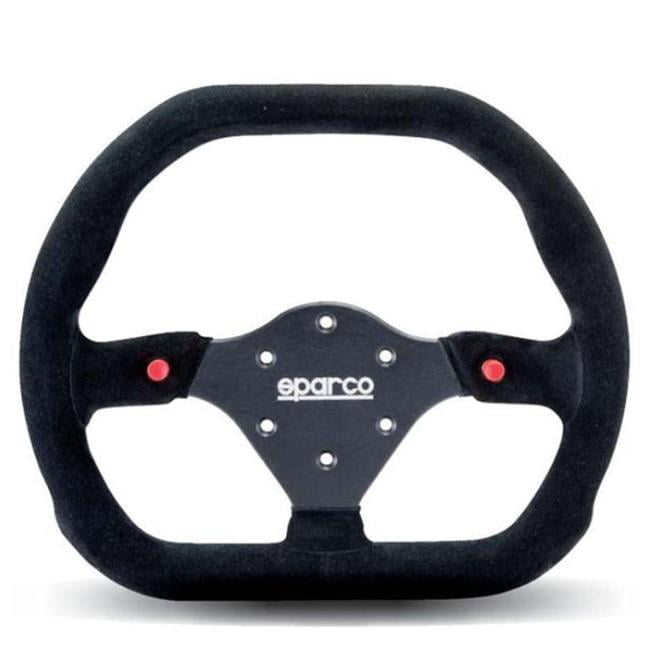 Sparco 310 3 Spoke Race/Rally/Saloon Steering Wheel In Black Suede, 310x260mm