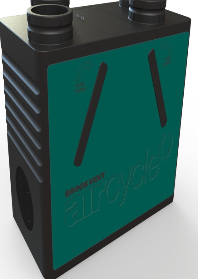 Aircycle 1.2 Heat Recovery Ventilation Unit Brookvent Whole House MVHR System