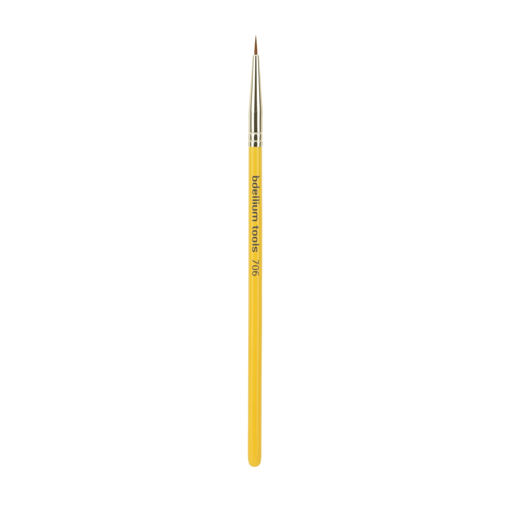 Bdellium Tools Professional Makeup Brush - Studio Series 706 Fine Point Eyeliner - With Soft Synthetic Fibers For Ultra-Fine Detail And Lining (Yello